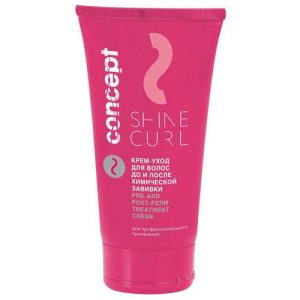 CONCEPT, Крем-уход для волос до и после химической завивки Shine Curl, 150 мл