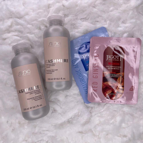 KAPOUS, Набор кашемир-шампунь и кашемир-бальзам для волос с протеинами кашемира, Luxe Care, 350 мл