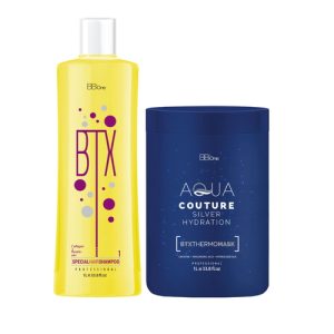 BB ONE, Набор ботокс для волос SILVER HYDRATION ВТХ с серым пигментом (шаг 1 BTX Special Hair Shampoo + шаг 2), 2x1000 мл