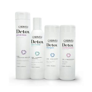 CADIVEU, Набор средств для проведения процедуры пилинга кожи головы Detox, 250/250/320/220 мл