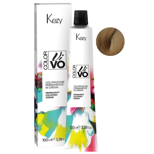 KEZY, Перманентная крем-краска для волос c коллагеном и Абиссинским маслом Colore Vivo 10.00, 100 мл
