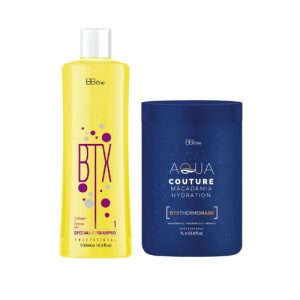 BB ONE, Набор ботокс для волос MACADAMIA HYDRATION ВТХ (шаг 1 BTX Special Hair Shampoo + шаг 2), 500 мл. + 1000 мл