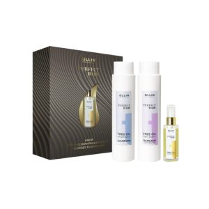 OLLIN, Набор для волос Perfect Hair Tres Oil (шампунь 400 мл. + бальзам 400 мл. + масло 50 мл.)