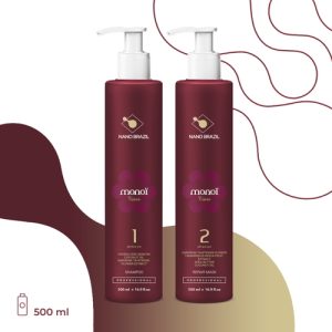 NANO BRAZIL, Набор для волос MONOI TIARE (шаг 1 + шаг 2), 2х500 мл