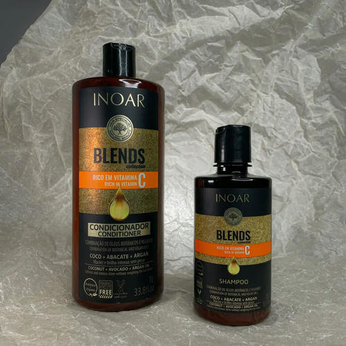 INOAR, Набор INOAR, Шампунь для восстановления сухих и поврежденных волос Blends, 300 мл. + INOAR Кондиционер для восстановления сухих и поврежденных волос Blends, 1000 мл