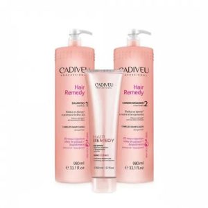 CADIVEU, Набор средств для салонного ухода Hair Remedy, 980/980/150 мл