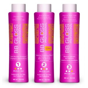 BB GLOSS, Кератин для волос комплект Ultra, 500/500/500 мл