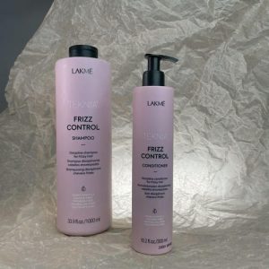 LAKME, Набор LAKME Frizz Control Бессульфатный дисциплинирующий шампунь для непослушных или вьющихся волос, 1000 мл + LAKME Frizz Control Дисциплинирующий кондиционер для непослушных или вьющихся волос, 300 мл