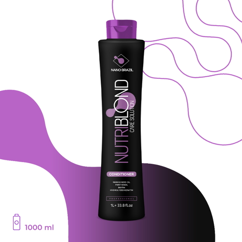 NANO BRAZIL, Тонирующий кондиционер для волос NUTRIBLOND SOLUTION, 1000 мл