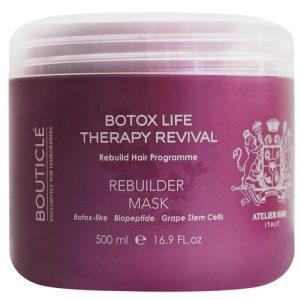 BOUTICLE, Ботокс восстанавливающая маска для химически поврежденных волос Botox Life, 500 мл