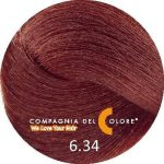 COMPAGNIA DEL COLORE, Стойкая низкоаммиачная краска для волос 6.34, 100 мл
