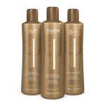 CADIVEU, Набор средств для проведения процедуры кератинового выпрямления Brasil Cacau, 3*300 мл