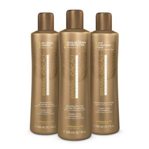 CADIVEU, Набор средств для проведения процедуры кератинового выпрямления Brasil Cacau, 3*300 мл