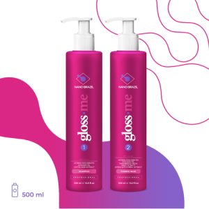 NANO BRAZIL, Набор для волос GLOSS ME (шаг 1 + шаг 2), 2х500 мл