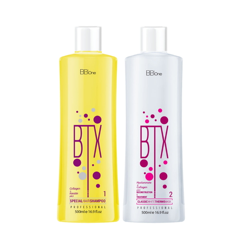 BB ONE, Набор ботокс для волос BTX Classic White (шаг 1 + шаг 2), 2x500 мл
