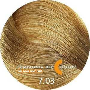 COMPAGNIA DEL COLORE, Стойкая низкоаммиачная краска для волос 7.03, 100 мл