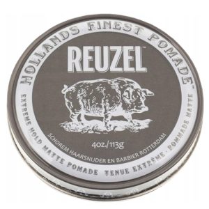 REUZEL, Серая помада экстрасильной фиксации Extreme Hold Matte Pomade Pig, 113 г