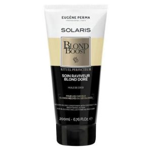 EUGENE PERMA, Бальзам сияющий для волос обогащенный кокосовым маслом "Золотой блонд" Solaris, 200 мл