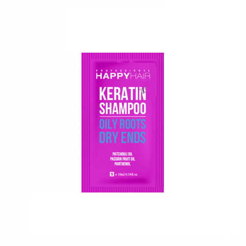 HAPPY HAIR, Шампунь для волос набор саше Keratin Home Line, 100*10 мл