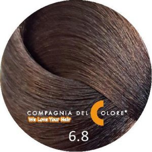 COMPAGNIA DEL COLORE, Стойкая низкоаммиачная краска для волос 6.8, 100 мл