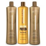 CADIVEU, Набор средств для проведения процедуры протеинового выпрямления Brasil Cacau, 3*1000 мл