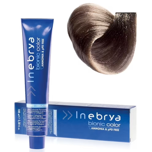 INEBRYA, Крем-краска для волос безаммиачная Bionic Color 8/1, 100 мл