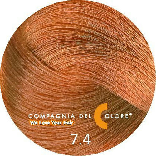 COMPAGNIA DEL COLORE, Стойкая низкоаммиачная краска для волос 7.4, 100 мл