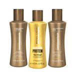 CADIVEU, Набор средств для проведения процедуры протеинового выпрямления Brasil Cacau, 3*110 мл