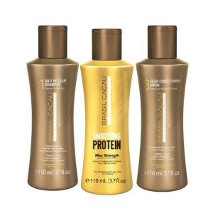 CADIVEU, Набор средств для проведения процедуры протеинового выпрямления Brasil Cacau, 3*110 мл