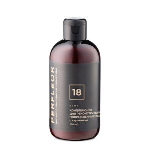 PERFLEOR, Кондиционер для реконструкции поврежденных волос с кератином №18, 250 мл