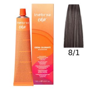 INEBRYA, Крем-краска для волос Color Professional 8/1, 100 мл
