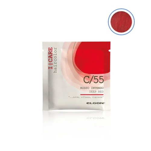 ELGON, Крем-кондиционер для волос окрашивающий I-Care С/55 интенсивный красный Deep Red, 25 мл