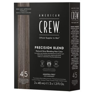 AMERICAN CREW, Камуфляж для седых волос Средний натуральный 4/5 Precision Blend, 3*40 мл