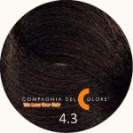 COMPAGNIA DEL COLORE, Стойкая низкоаммиачная краска для волос 4.3, 100 мл