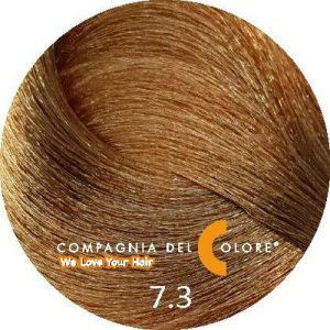COMPAGNIA DEL COLORE, Стойкая низкоаммиачная краска для волос 7.3, 100 мл