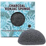 Trimay Очищающий спонж конняку с древесным углем Charcoal Konjac Sponge 1 шт