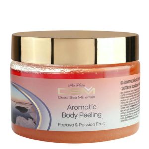 Mon Platin DSM Масляно-солевой пилинг «Пассифлора и Папайя» Aromatic Body Peeling Papaya & Passion Fruit 330 мл