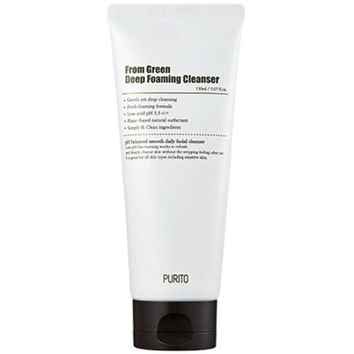 Purito Пенка для чувствительной кожи с центеллой и зеленым чаем From Green Deep Foaming Cleanser 150 мл
