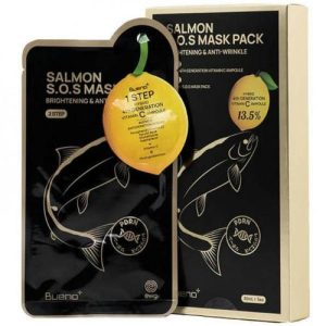 Bueno Маска для лица с витамином С и вытяжкой икры лосося Salmon VITAMIN S.O.S Mask 30млх5шт