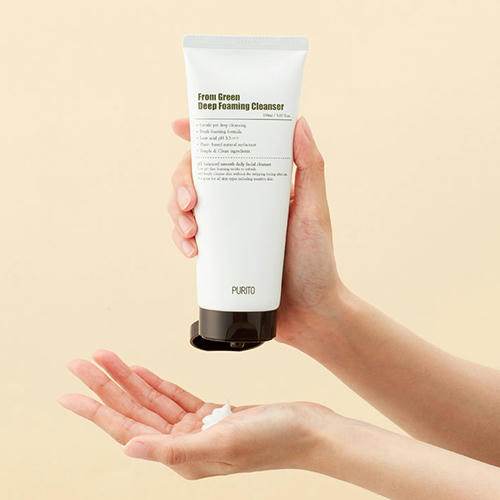 Purito Пенка для чувствительной кожи с центеллой и зеленым чаем From Green Deep Foaming Cleanser 150 мл — изображение 2
