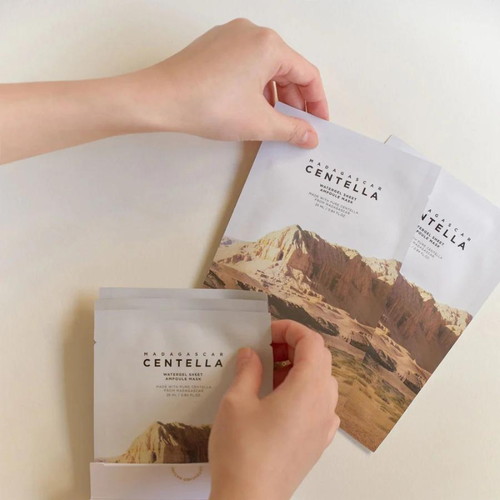 Skin1004 Ампульная маска с центеллой Madagascar Centella Watergel Sheet Ampoule Mask 125 мл * 5шт — изображение 4