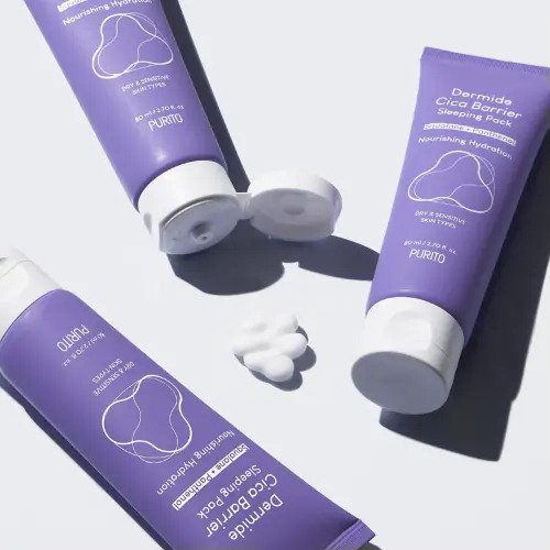 Purito Ночная успокаивающая маска с центеллой Dermide Cica Barrier Sleeping Pack 100 мл — изображение 3