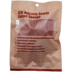 Purito Спонж-конняку с вулканическим пеплом Jeju Volcanic Scoria Konjac Sponge 20гр