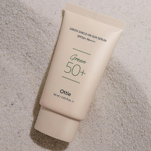Ottie Солнцезащитный серум для чувствительной кожи SPF 50 Green Shield On Sun Serum 60мл — изображение 5