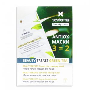 АКЦИЯ SESDERMA: BEAUTY TREATS GREEN TEA (Green tea therapy mask + Wrinkle lifting mask + Aqua b)