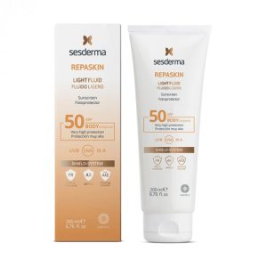 REPASKIN LIGHT FLUID Body sunscreen SPF50 – Флюид нежный солнц-ный для тела СЗФ 50, 200 мл
