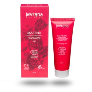 LEVRANA, Крем для лица "Малина" тонизирующий, ECOCERT, 50 мл