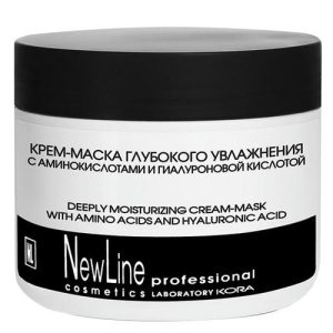 NEW LINE, Крем-маска глубокого увлажнения с аминокислотами и гиалуроновой кислотой, 300 мл