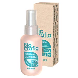 ESTEL, Натуральный спрей-гидролат для волос "Пролонгированное увлажнение" Biografia, 100 мл