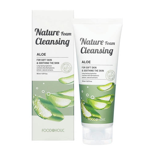FOODAHOLIC, Увлажняющая пенка для умывания с экстрактом алоэ, 150 мл